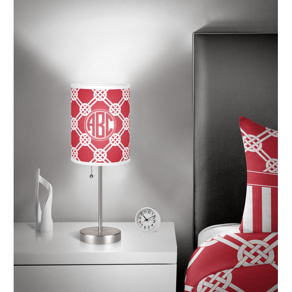 Celtic Knot 7 inch drum lamp shade - in room