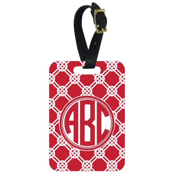 Custom Celtic Knot Metal Luggage Tag w/ Monogram