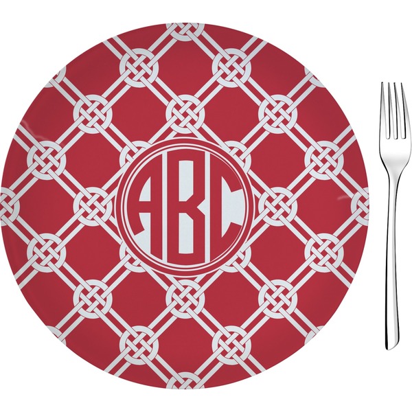 Custom Celtic Knot Glass Appetizer / Dessert Plate 8" (Personalized)
