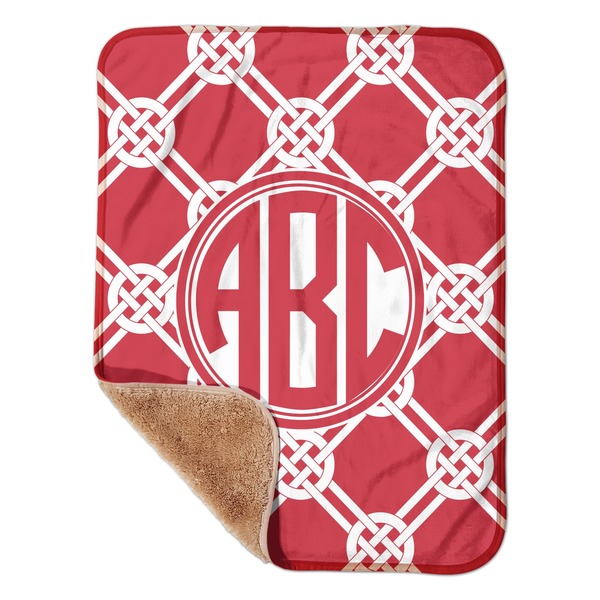 Custom Celtic Knot Sherpa Baby Blanket - 30" x 40" w/ Monograms