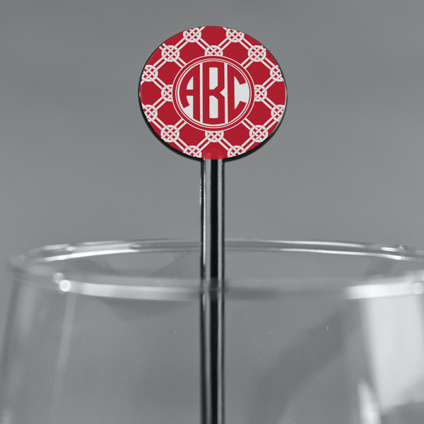 Celtic Knot Black Plastic 5.5" Stir Stick - Round - Main