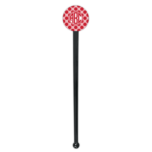 Celtic Knot Black Plastic 7" Stir Stick - Round - Single Stick