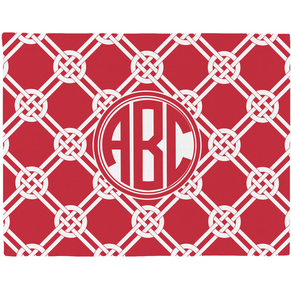 Custom Celtic Knot Woven Fabric Placemat - Twill w/ Monogram