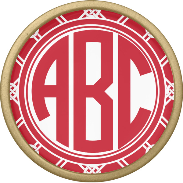 Celtic Knot Cabinet Knob - Gold - Front