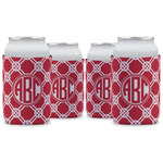 Celtic Knot Can Cooler (12 oz) - Set of 4 w/ Monogram