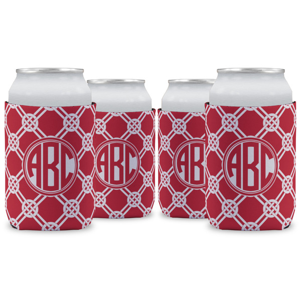 Custom Celtic Knot Can Cooler (12 oz) - Set of 4 w/ Monogram