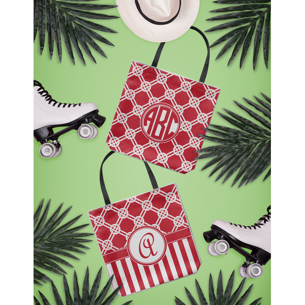 Celtic Knot Canvas Tote Lifestyle Front and Back- 13x13