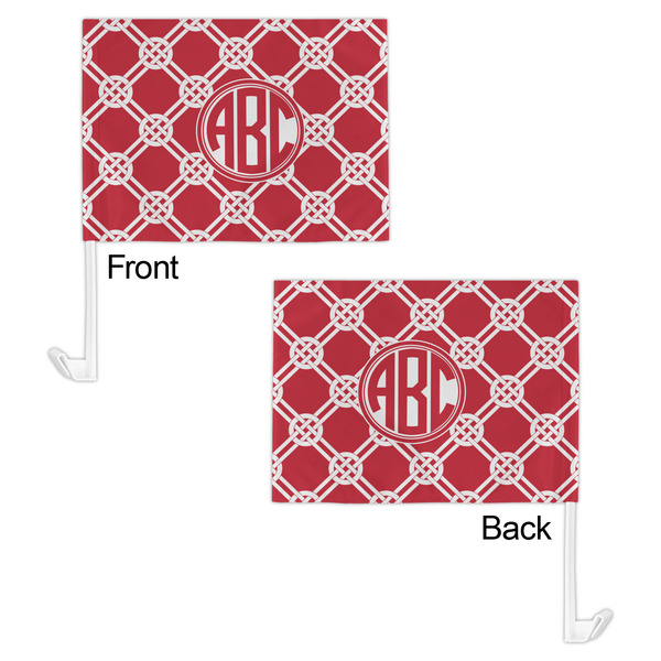 Celtic Knot Car Flag - 11" x 8" - Front & Back View