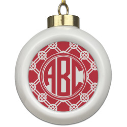 Celtic Knot Ceramic Ball Ornament (Personalized)