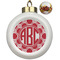 Celtic Knot Ceramic Ball Ornaments - Poinsettia Garland (Personalized)