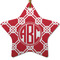 Celtic Knot Star Ceramic Ornament w/ Monogram