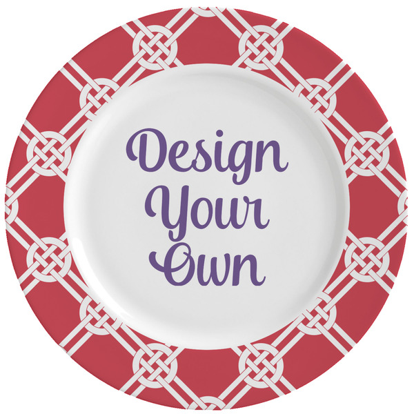 Custom Celtic Knot Ceramic Dinner Plates (Set of 4) (Personalized)