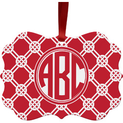 Celtic Knot Metal Frame Ornament - Double Sided w/ Monogram