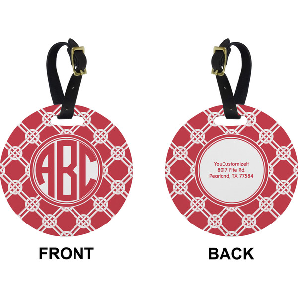 Celtic Knot Circle Luggage Tag (Front + Back)