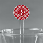 Celtic Knot 5.5" Round Plastic Stir Sticks - Clear (Personalized)