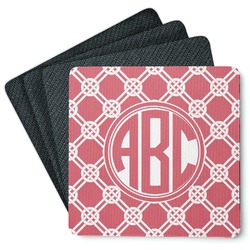 Celtic Knot Square Rubber Backed Coasters - Set of 4 (Personalized)