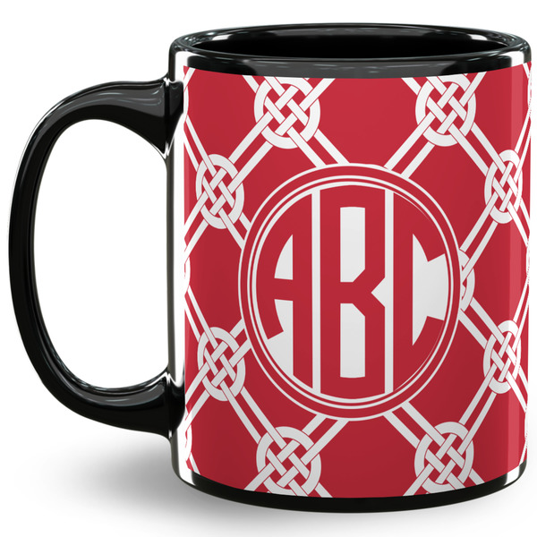Custom Celtic Knot 11 Oz Coffee Mug - Black (Personalized)