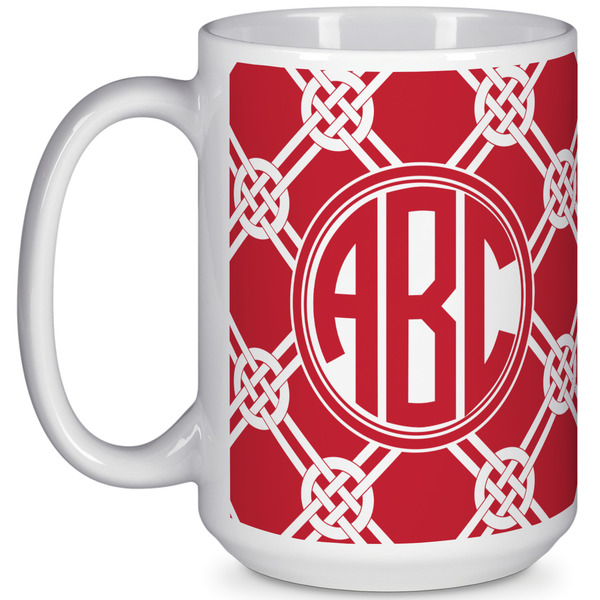 Custom Celtic Knot 15 Oz Coffee Mug - White (Personalized)