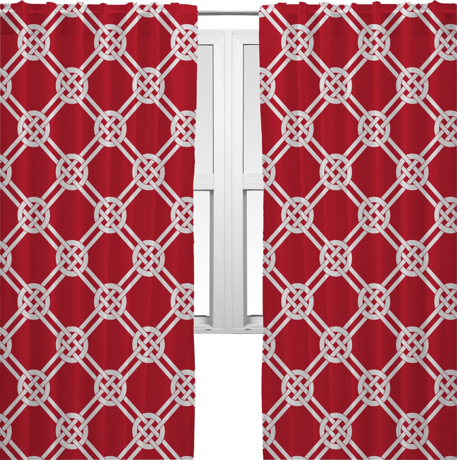 Celtic Knot Curtains 20"x54" Panels Lined (2 Panels Per Set