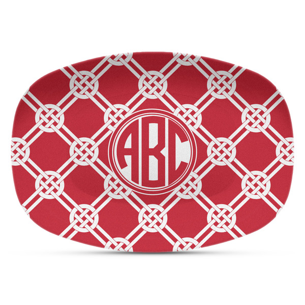 Custom Celtic Knot Plastic Platter - Microwave & Oven Safe Composite Polymer (Personalized)