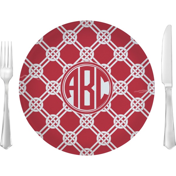 Custom Celtic Knot 10" Glass Lunch / Dinner Plates - Single or Set (Personalized)