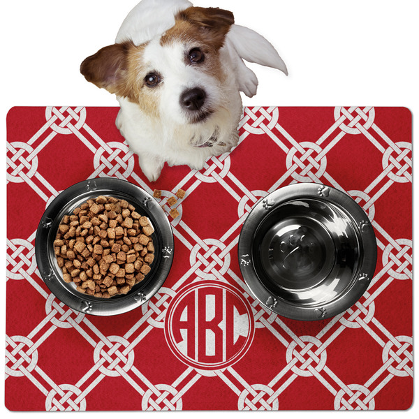 Celtic Knot Dog Food Mat - Medium LIFESTYLE