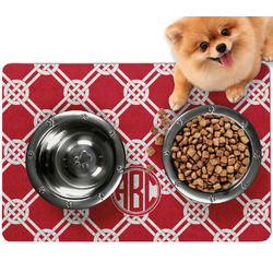 Celtic Knot Dog Food Mat - Small w/ Monogram