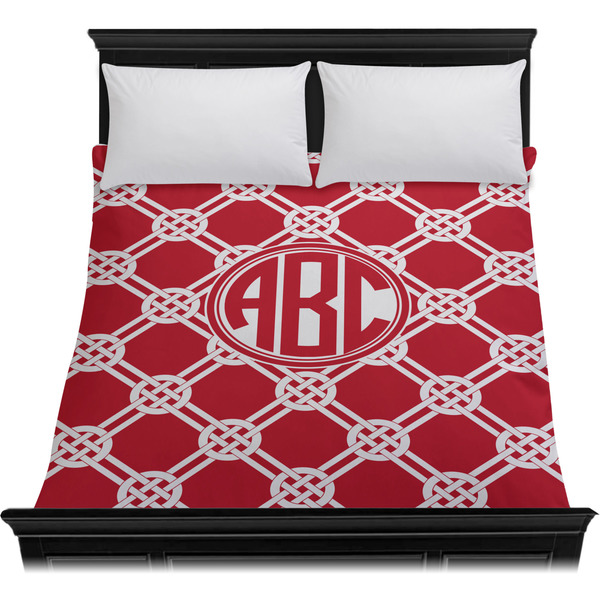 Celtic Knot Duvet Cover - Queen - On Bed - No Prop