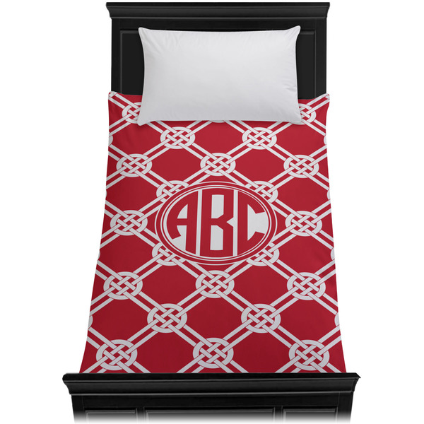 Celtic Knot Duvet Cover - Twin XL - On Bed - No Prop