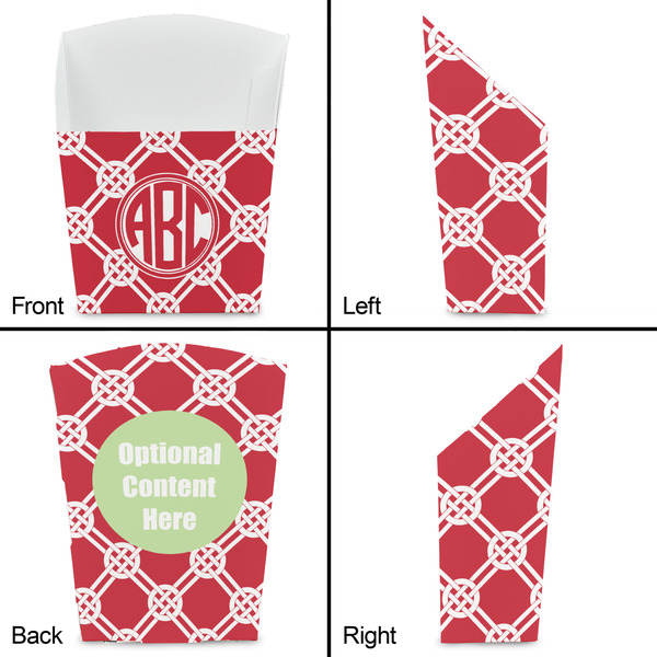 Celtic Knot French Fry Favor Box - Front & Back View