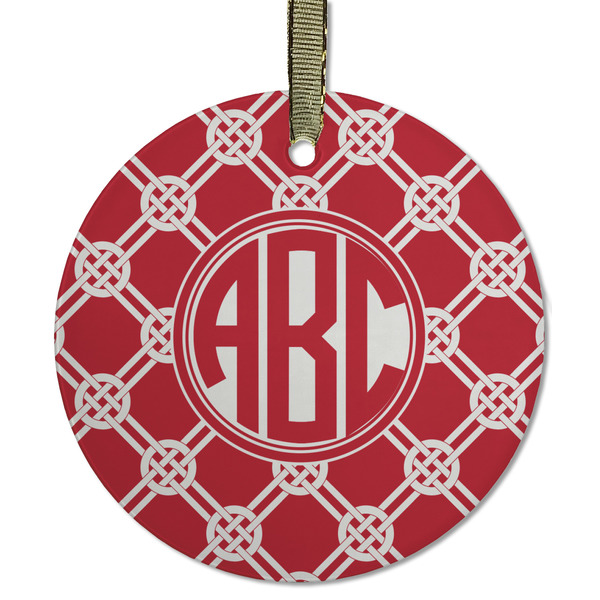 Celtic Knot Frosted Glass Ornament - Round