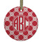 Celtic Knot Flat Glass Ornament - Round w/ Monogram