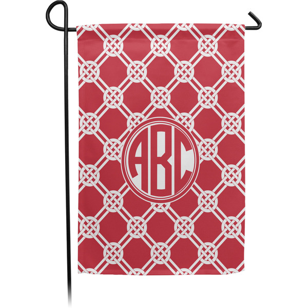 Custom Celtic Knot Small Garden Flag - Single Sided w/ Monograms
