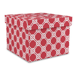 Celtic Knot Gift Box with Lid - Canvas Wrapped - Large (Personalized)