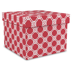 Celtic Knot Gift Box with Lid - Canvas Wrapped - X-Large (Personalized)