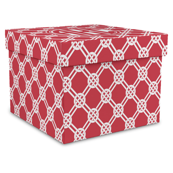 Custom Celtic Knot Gift Box with Lid - Canvas Wrapped - XX-Large (Personalized)