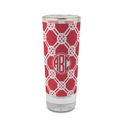 Celtic Knot 2 oz Shot Glass - Glass with Gold Rim (Personalized)