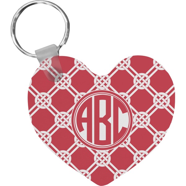 Custom Celtic Knot Heart Plastic Keychain w/ Monogram