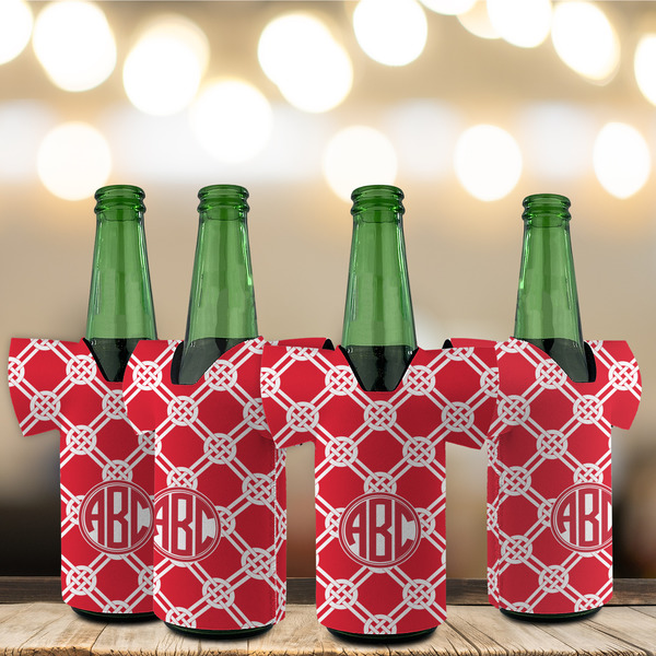Celtic Knot Jersey Bottle Cooler - Set of 4 - LIFESTYLE