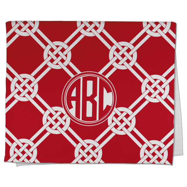 Custom Celtic Knot Kitchen Towel - Poly Cotton w/ Monograms