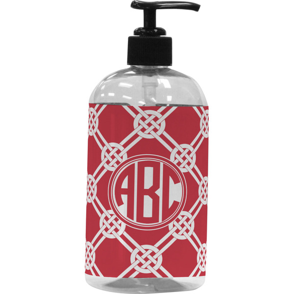 Custom Celtic Knot Plastic Soap / Lotion Dispenser (16 oz - Large - Black) (Personalized)