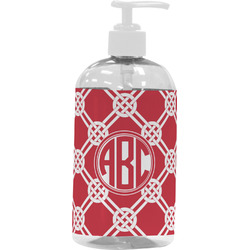 Celtic Knot Plastic Soap / Lotion Dispenser (16 oz - Large - White) (Personalized)