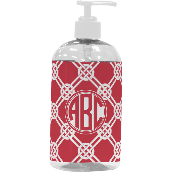 Custom Celtic Knot Plastic Soap / Lotion Dispenser (16 oz - Large - White) (Personalized)