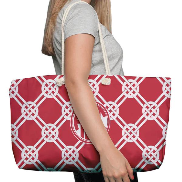 Celtic Knot Large Rope Tote Bag - In Context View