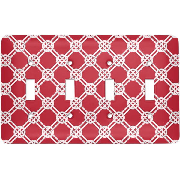 Custom Celtic Knot Light Switch Cover (4 Toggle Plate)