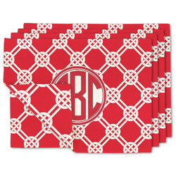 Celtic Knot Double-Sided Linen Placemat - Set of 4 w/ Monogram