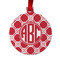 Celtic Knot Metal Ball Ornament - Double Sided w/ Monogram