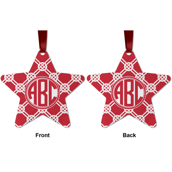 Celtic Knot Metal Star Ornament - Front and Back