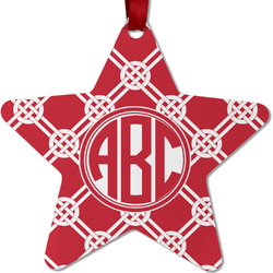 Celtic Knot Metal Star Ornament - Double Sided w/ Monogram