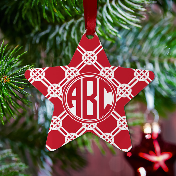 Celtic Knot Metal Star Ornament - Lifestyle